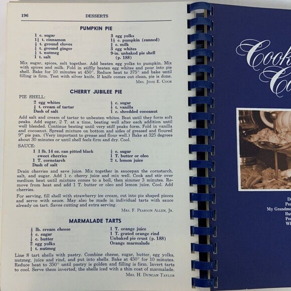 The Memphis Cookbook By Junior League Tennessee Recipes Spiral Bound 1981 - Picture 12 of 13